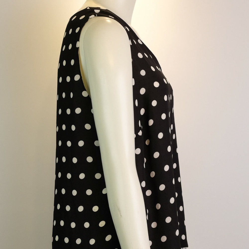 Polka Dot double layer sleeveless top V neck New - Picture 7 of 7
